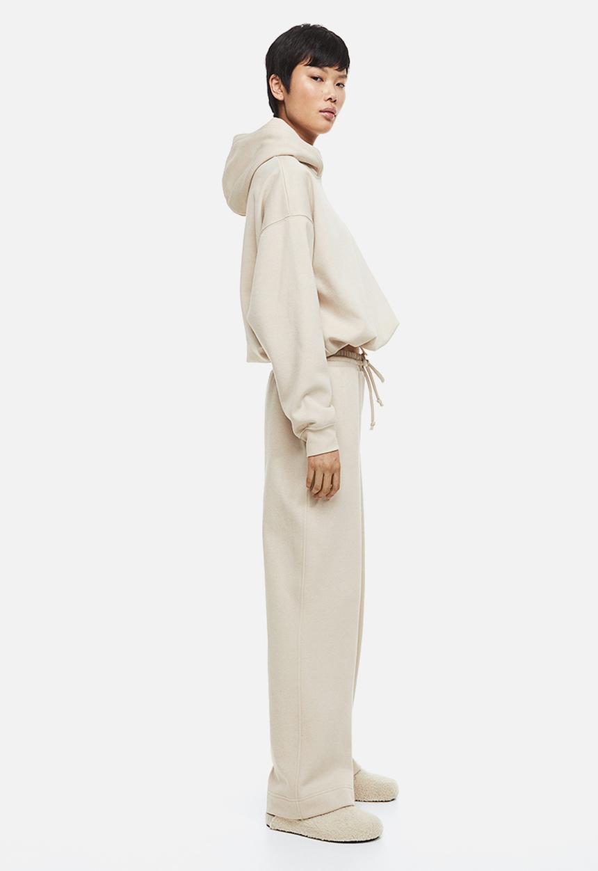 H&M - Wide joggers - light greige 