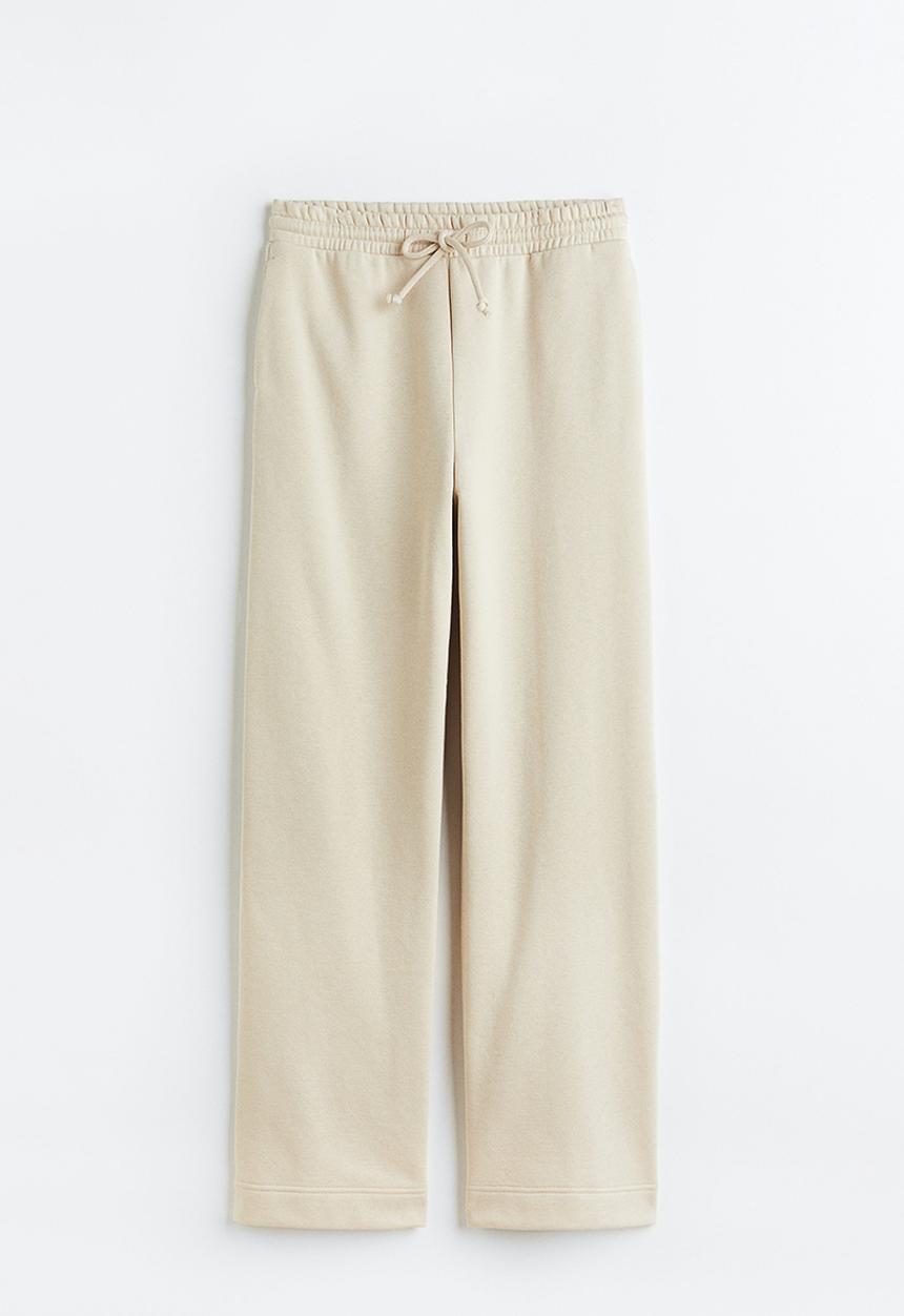 H&M - Wide joggers - light greige 