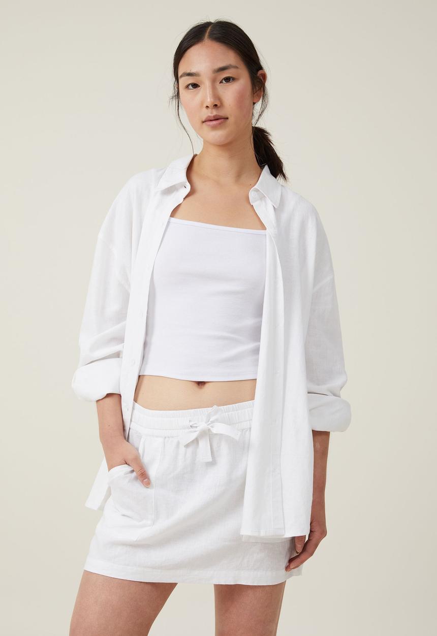 Cotton On - Haven long sleeve shirt - white