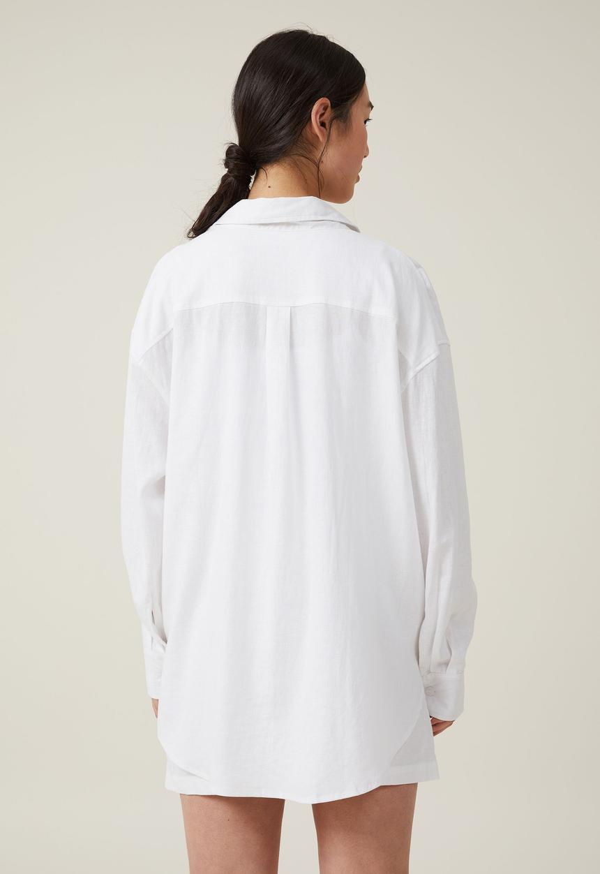 Cotton On - Haven long sleeve shirt - white