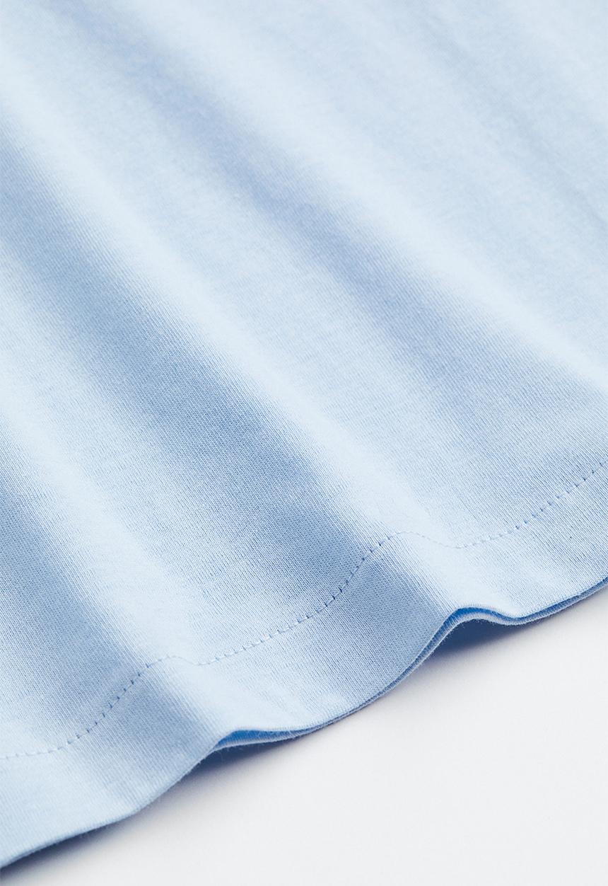 H&M - Cotton T-shirt - light blue 