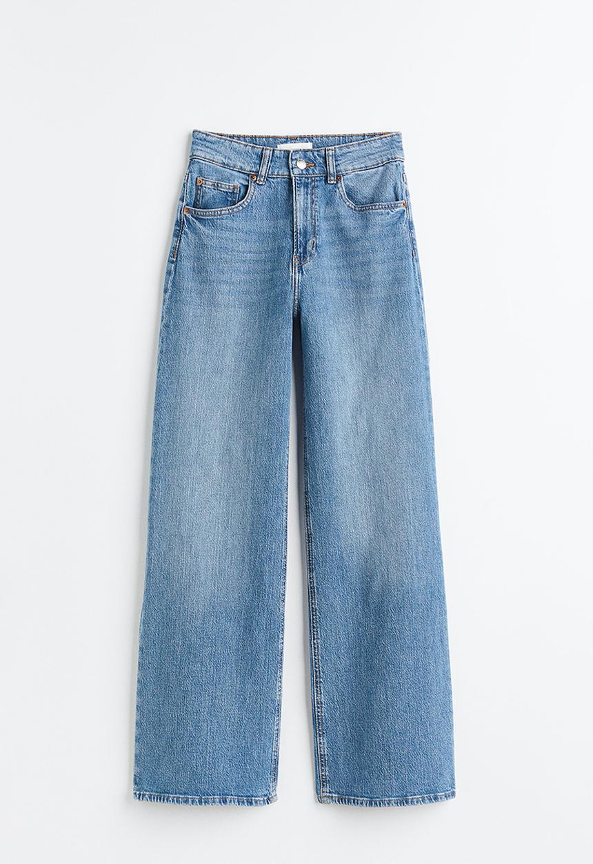 H&M - Wide high jeans - denim blue 