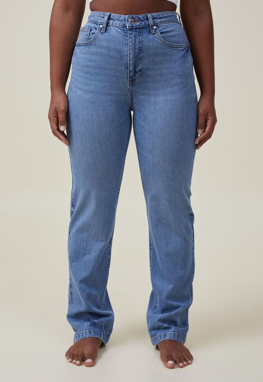 Cotton On - Plus curvy stretch straight jean - surfers blue