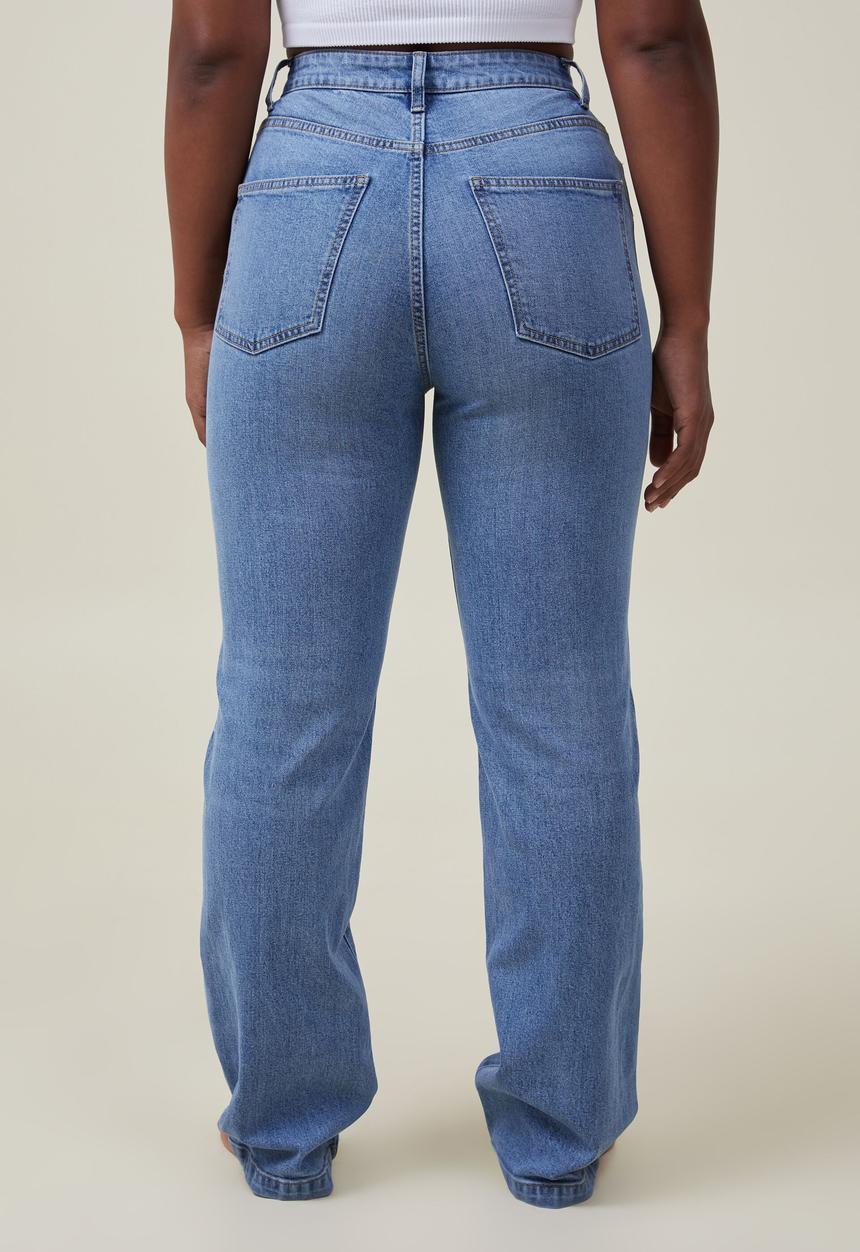 Cotton On - Plus curvy stretch straight jean - surfers blue