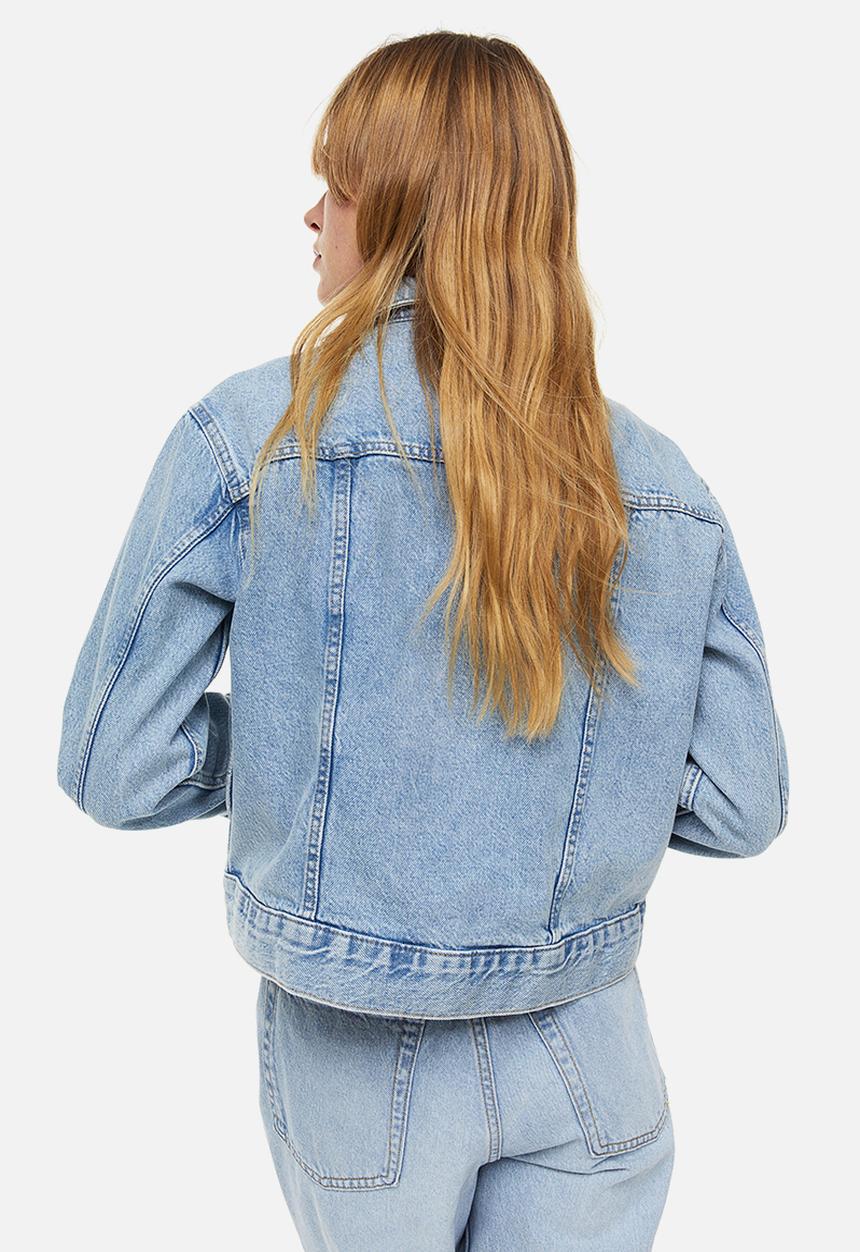 H&M - Short denim jacket - light denim blue