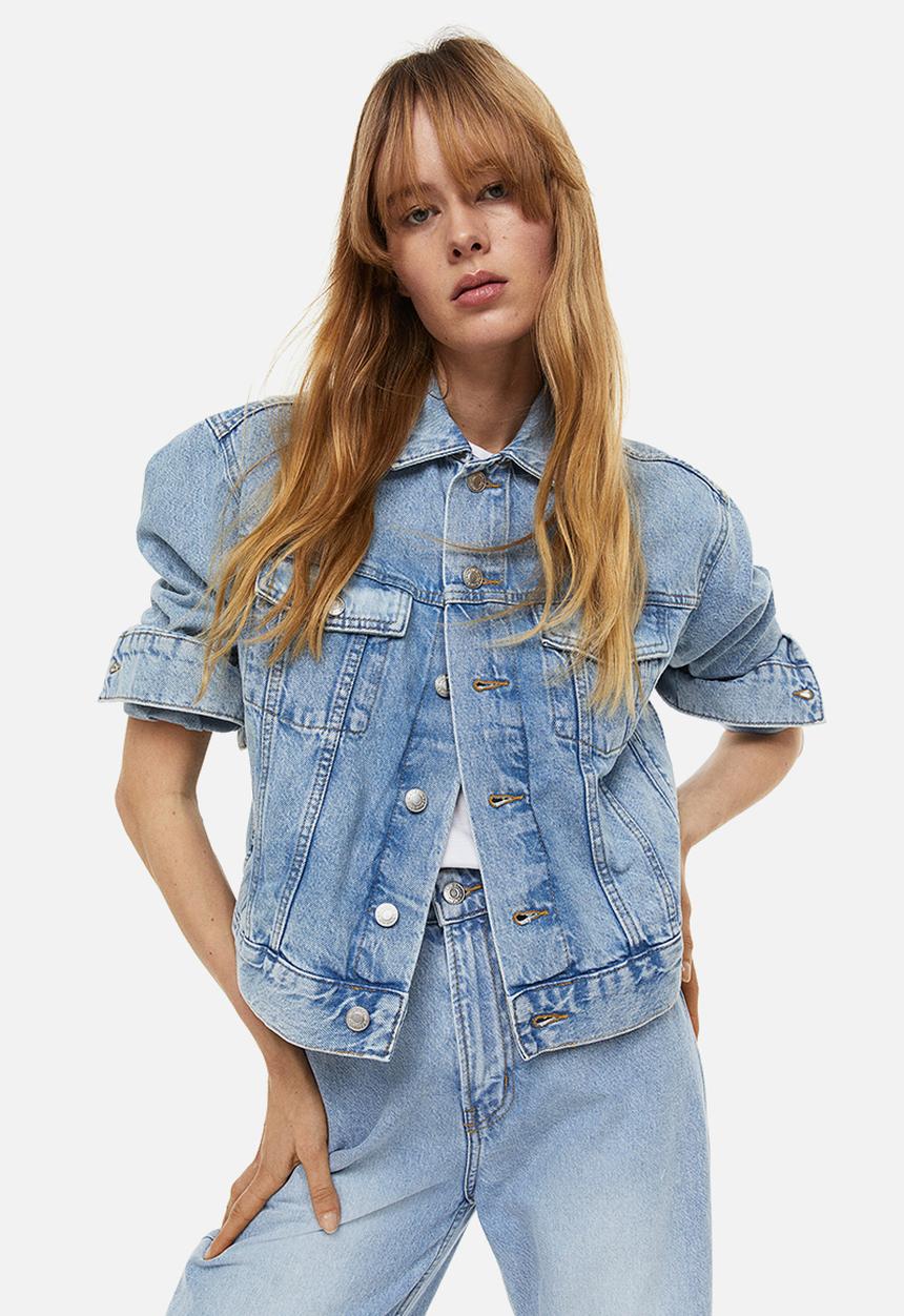 H&M - Short denim jacket - light denim blue