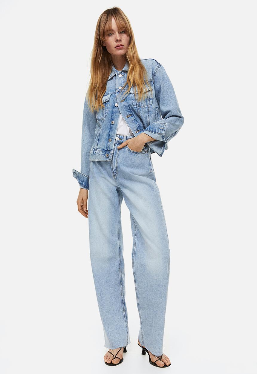 H&M - Short denim jacket - light denim blue
