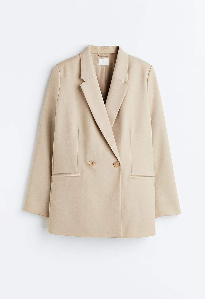 H&M - Double-breasted blazer - beige