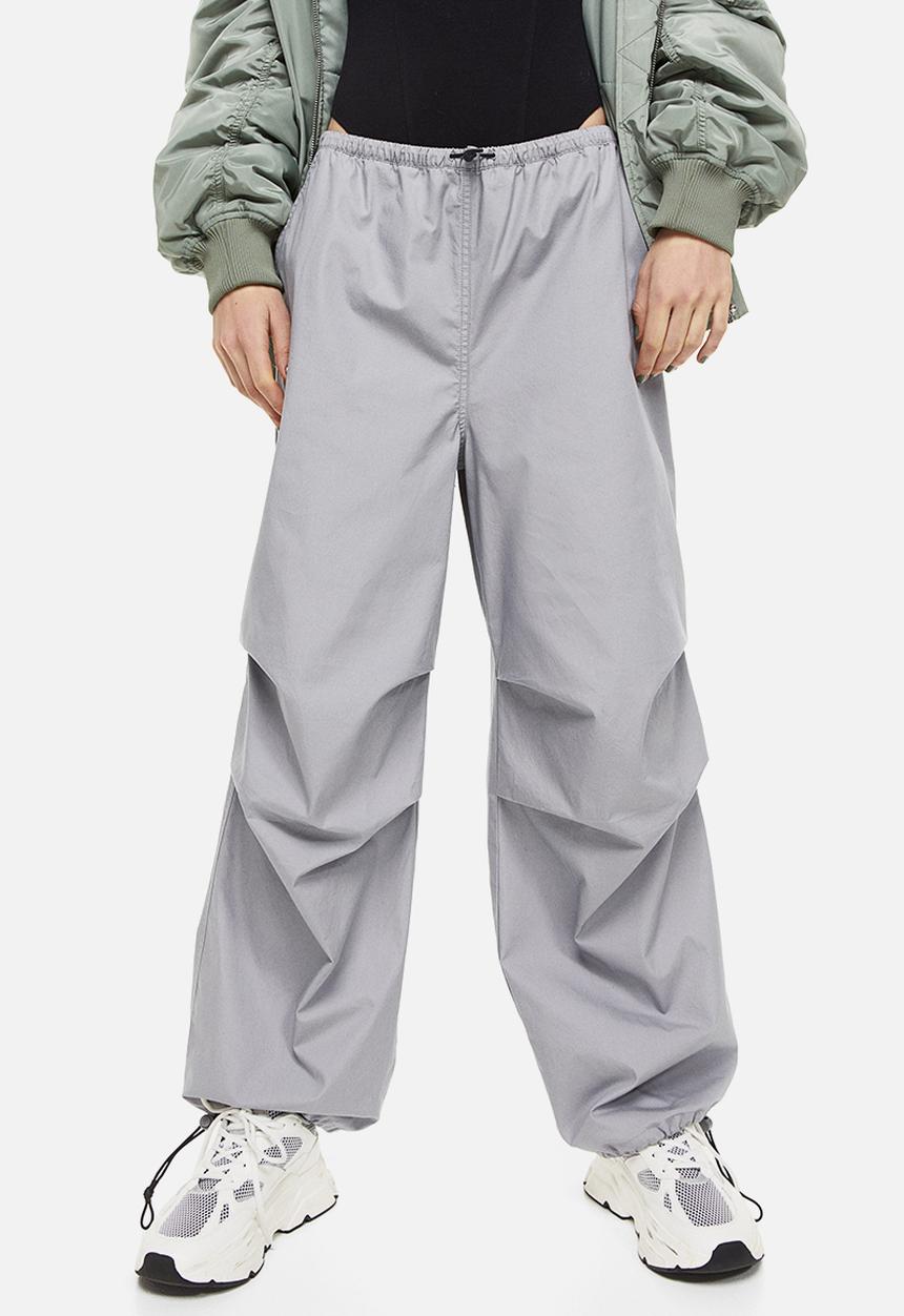 H&M - Parachute trousers - light grey 