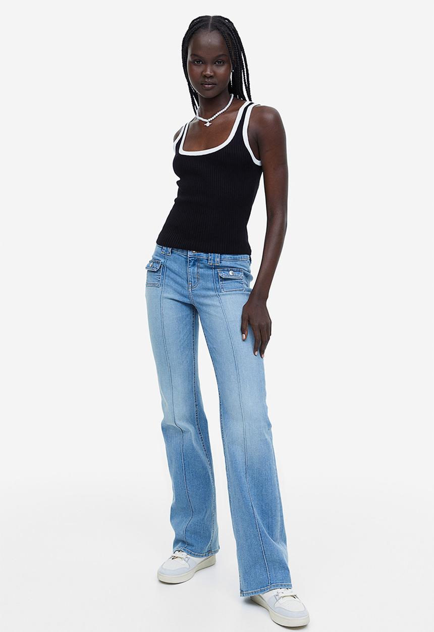 H&M - Rib-knit vest top - black & white