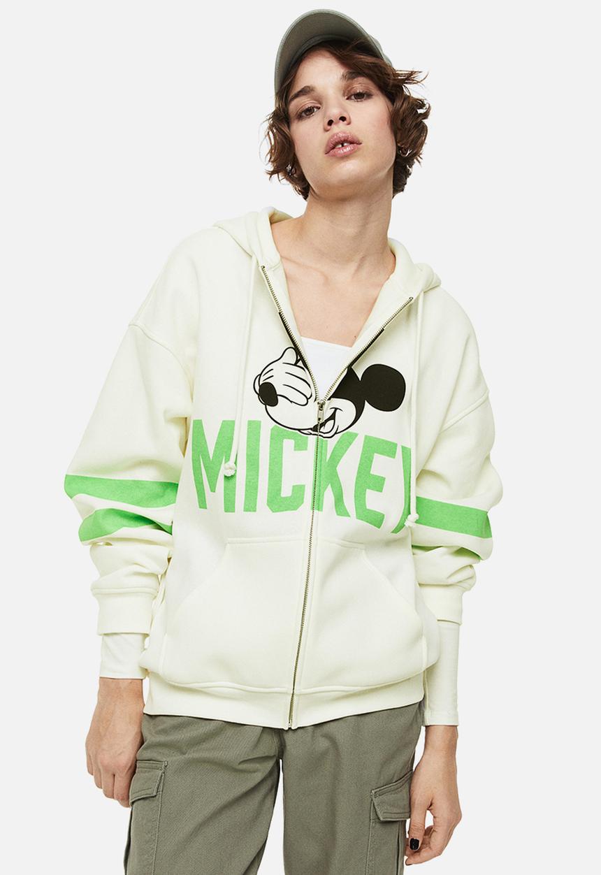 H&M - Printed zip-through hoodie - multi,white