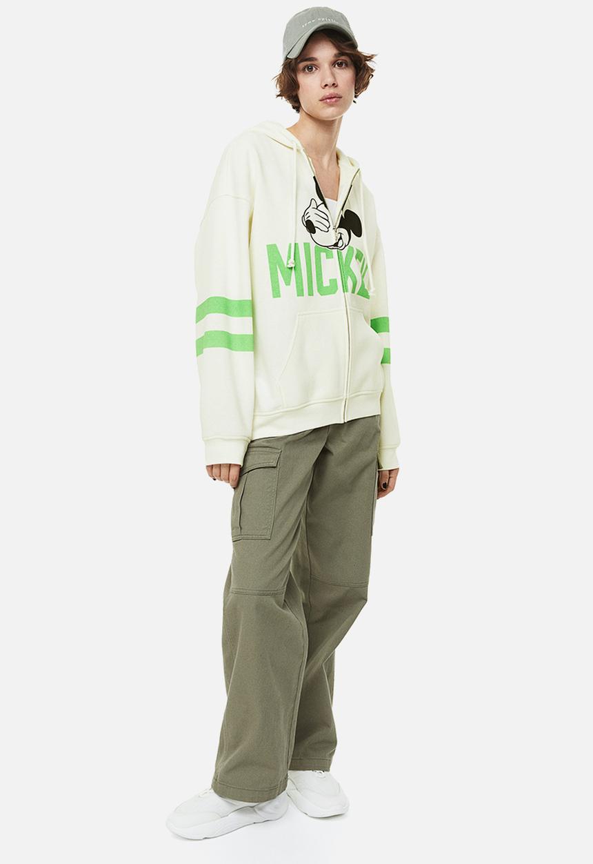 H&M - Printed zip-through hoodie - multi,white