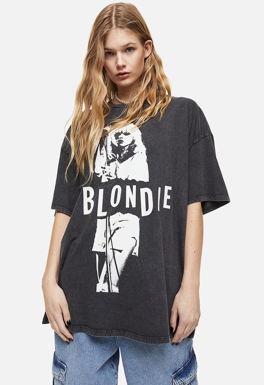 H&M - Oversized printed t-shirt - grey,multi