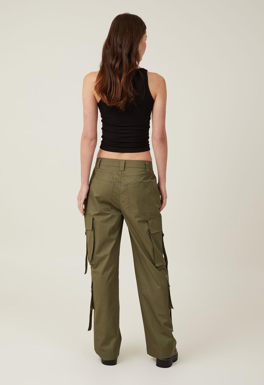 Cotton On - Kyros cargo pant - dark moss