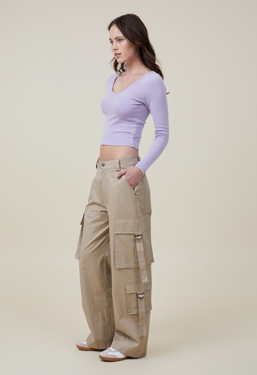 Cotton On - Kyros cargo pant - desert sand