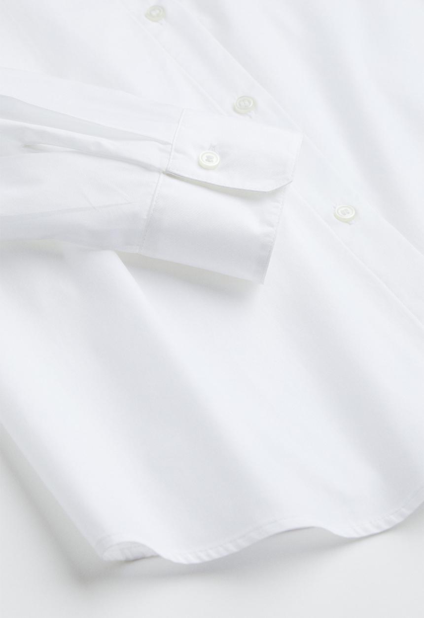 H&M - Oversized poplin shirt - white