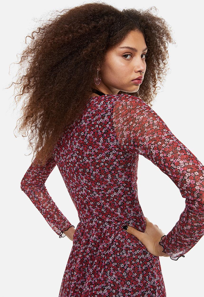H&M - Mesh dress - multi,red