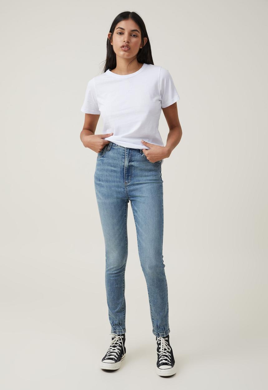 Cotton On - Ultra high stretch jean - surfers blue