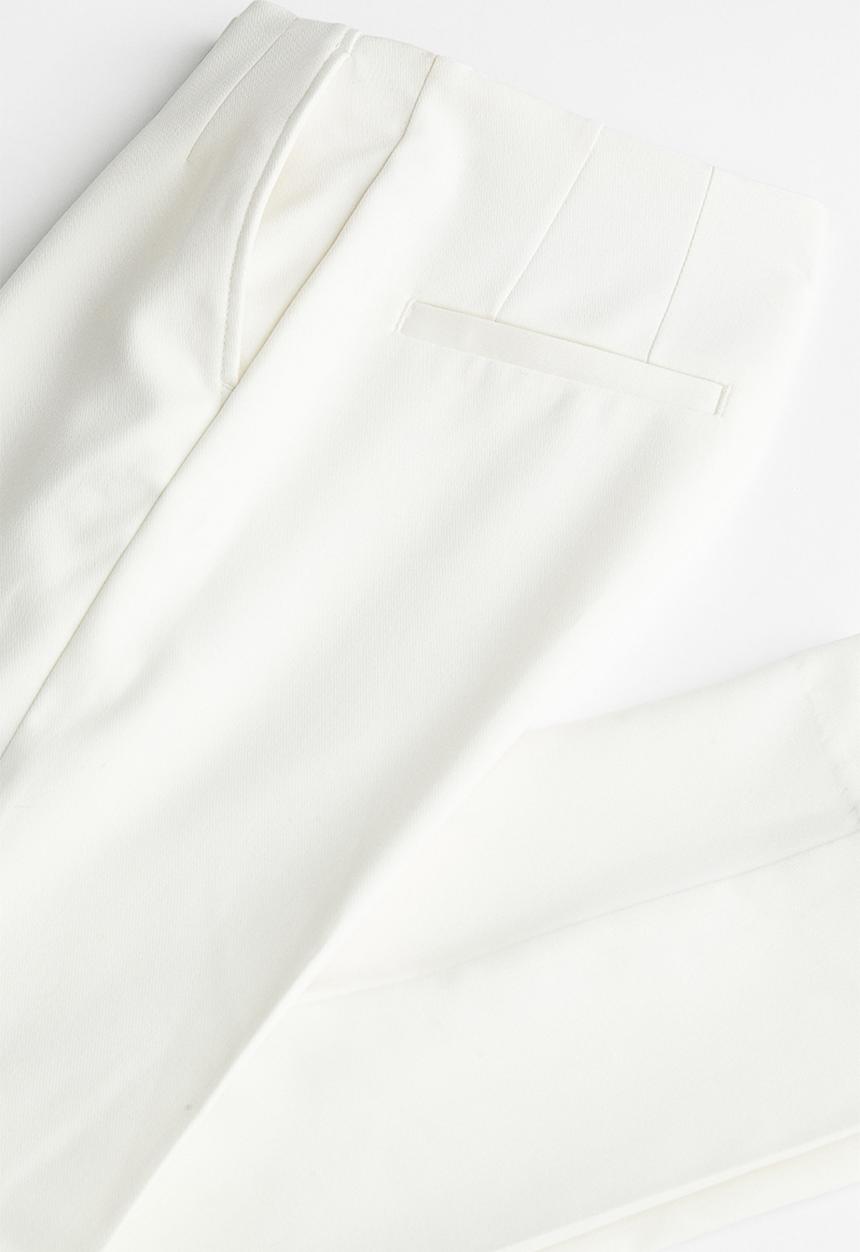 H&M - Tapered trousers - cream 