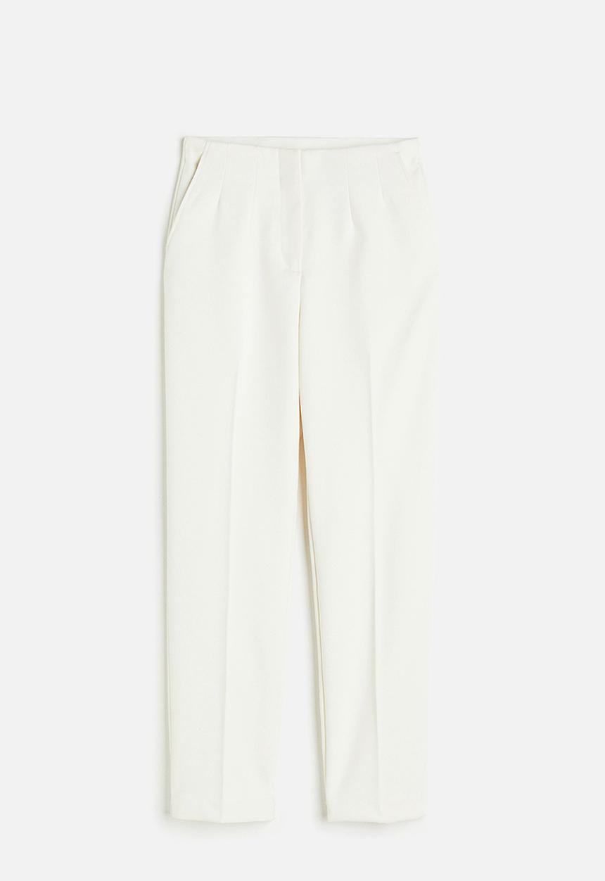 H&M - Tapered trousers - cream 