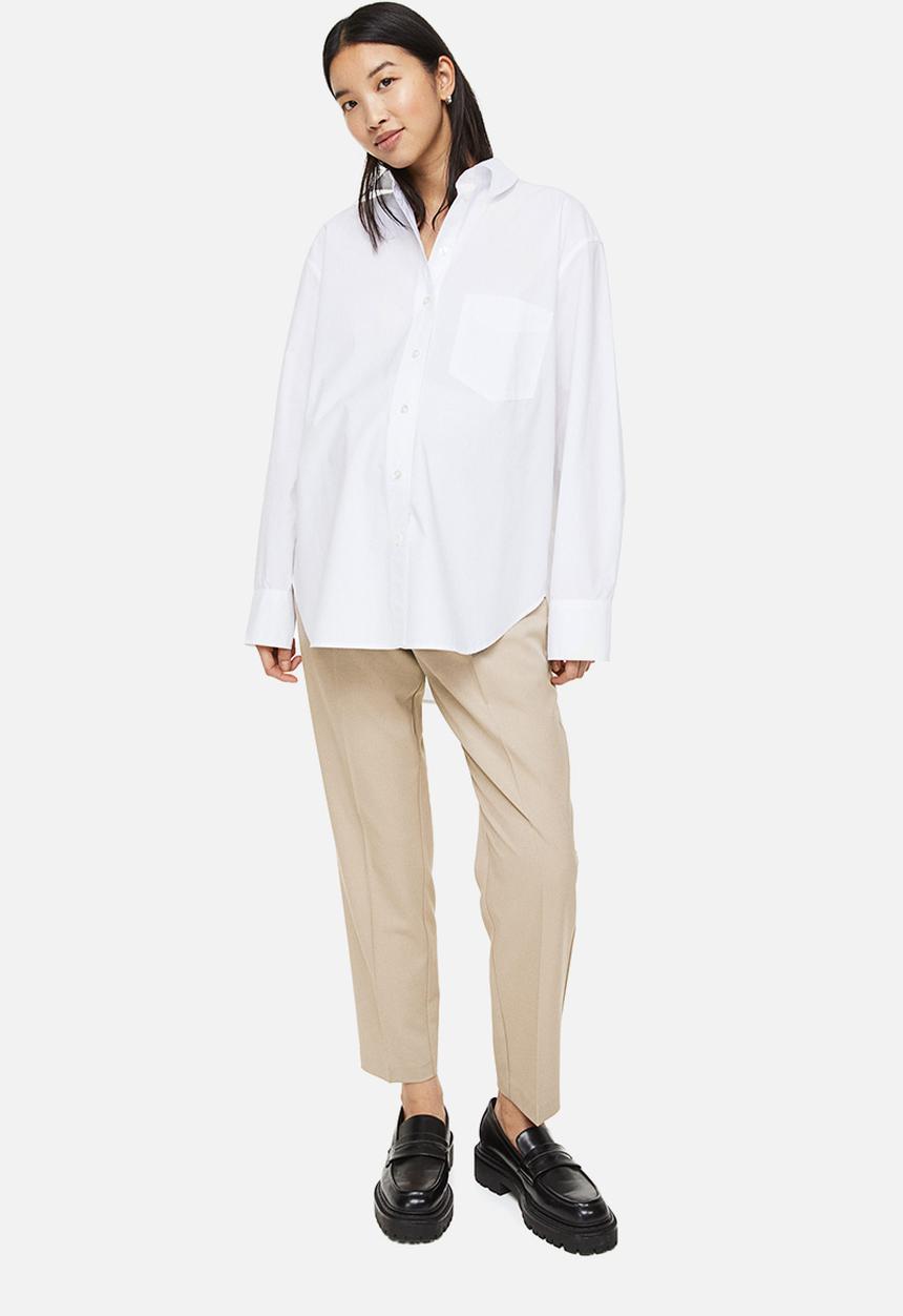 H&M - Mama ankle-length cigarette trousers - beige