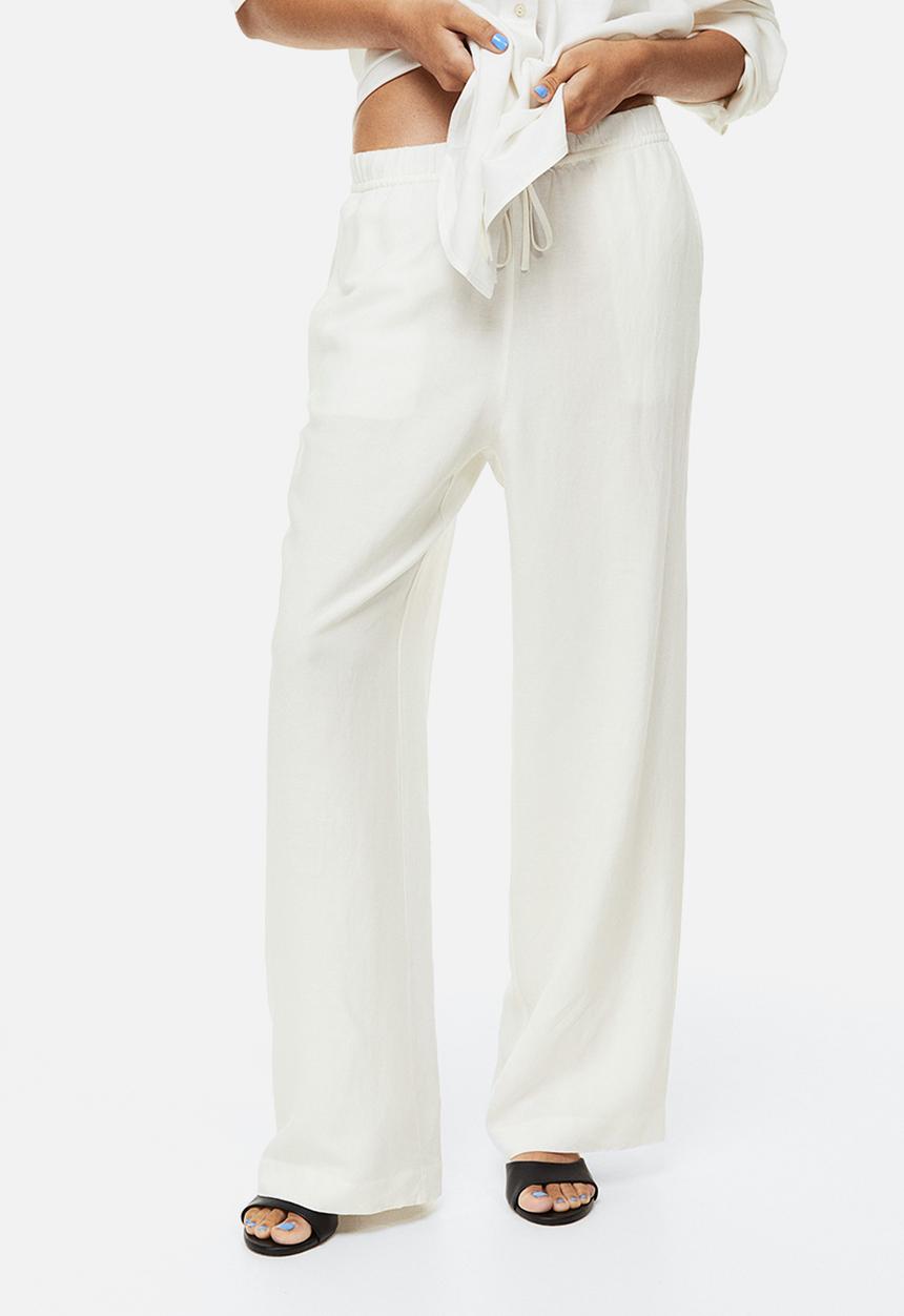 H&M - Drawstring trousers - white