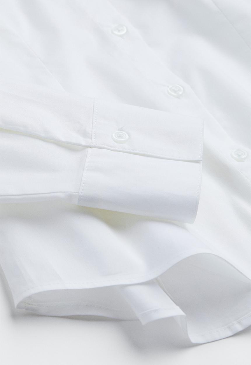 H&M - Fitted poplin shirt - white