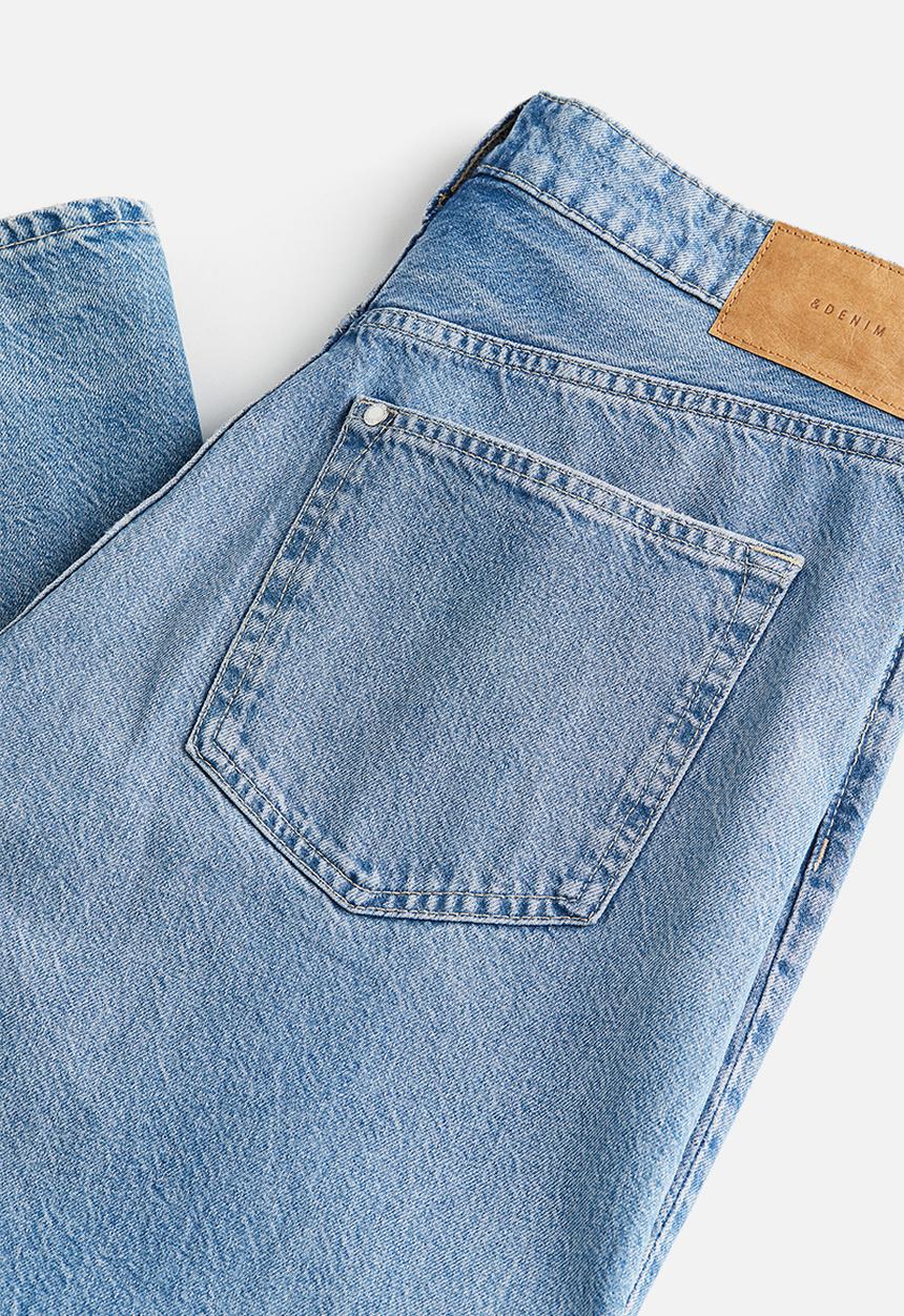 H&M - Curvy fit wide regular jeans - light denim blue 