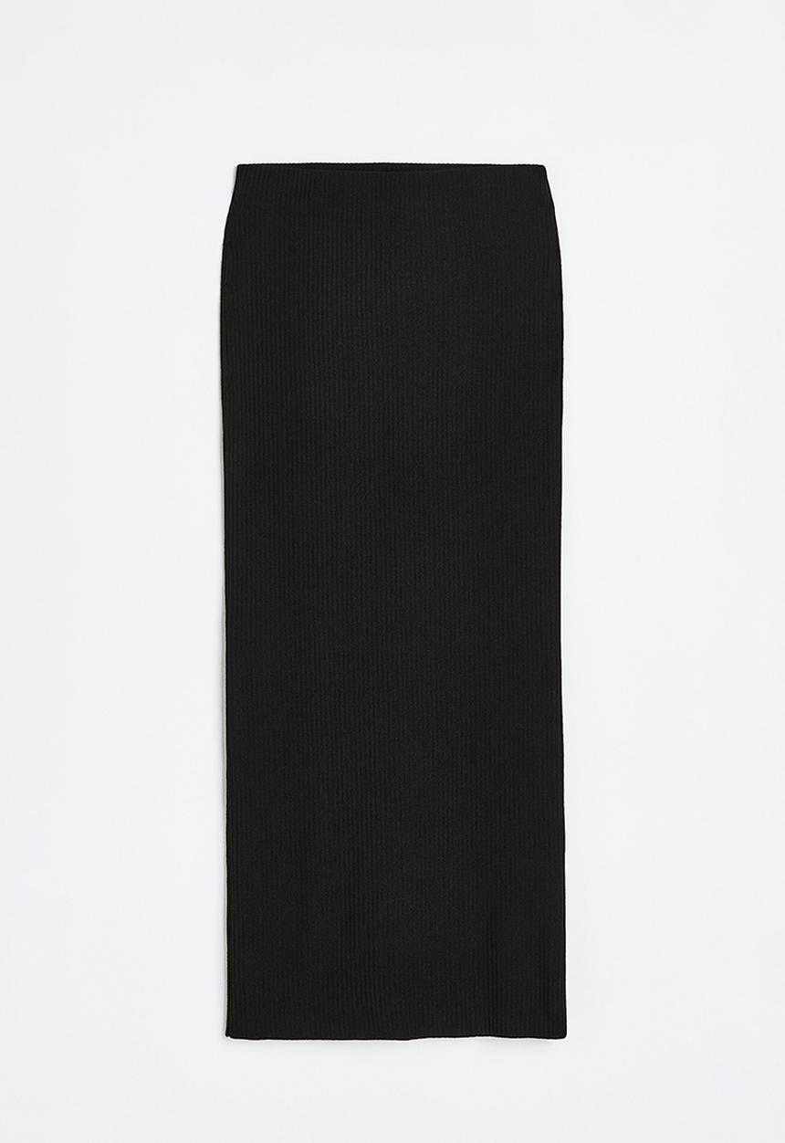 H&M - Rib-knit skirt - black