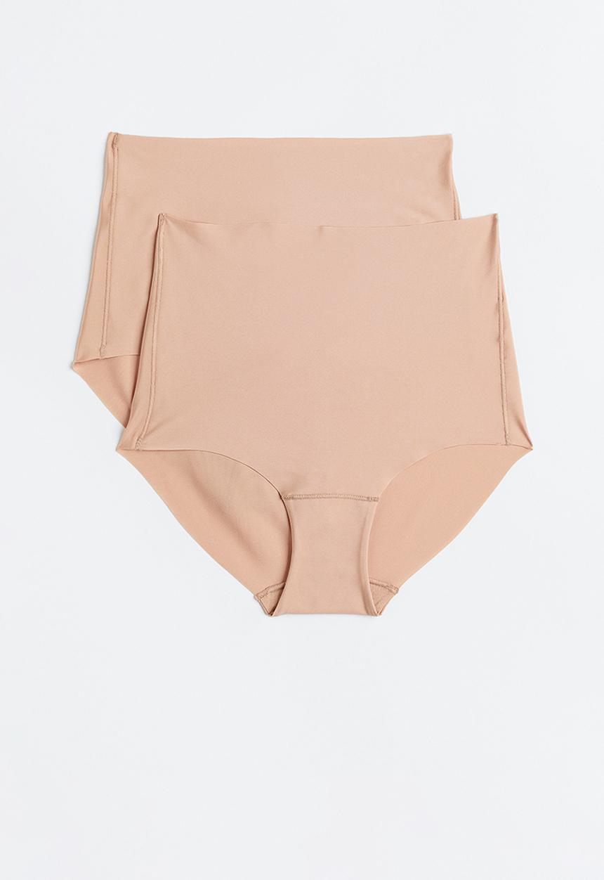 H&M - 2-Pack invisible light shaping briefs - beige