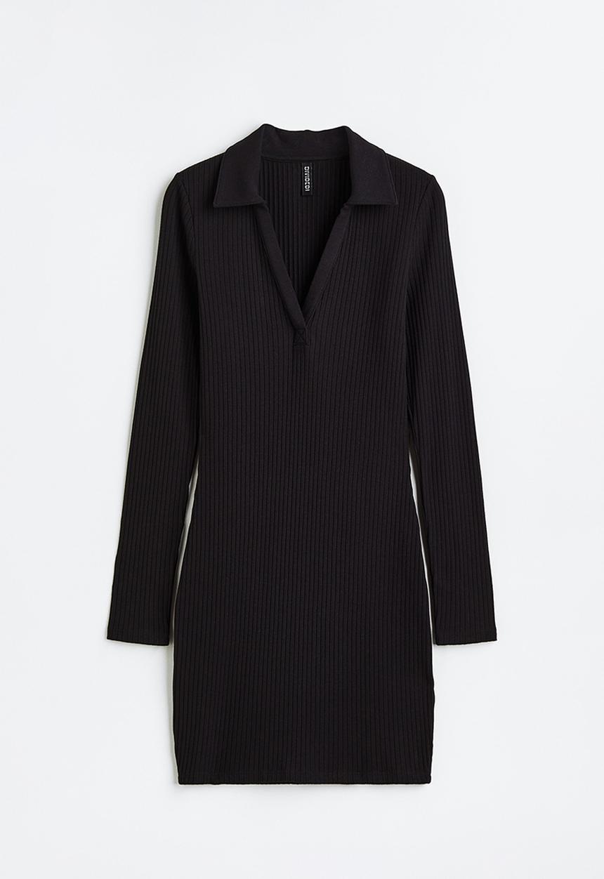 H&M - Collared bodycon dress - black