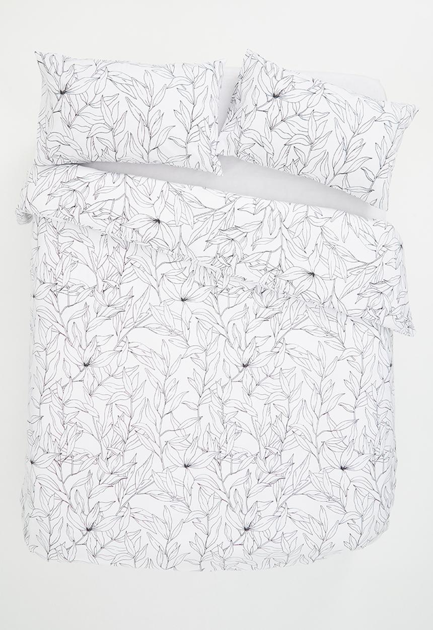 Sixth Floor - Harper cotton printed duvet cover set - black