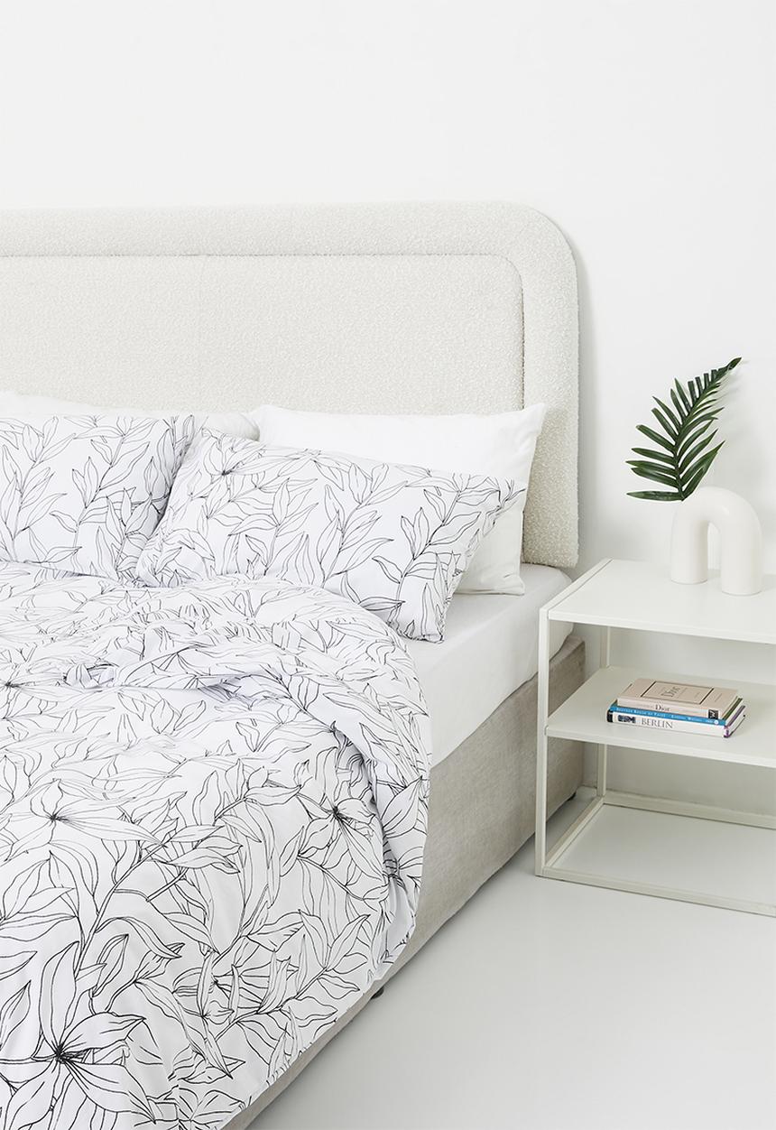 Sixth Floor - Harper cotton printed duvet cover set - black