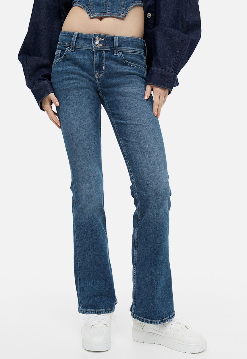 H&M - Flared low jeans - denim blue