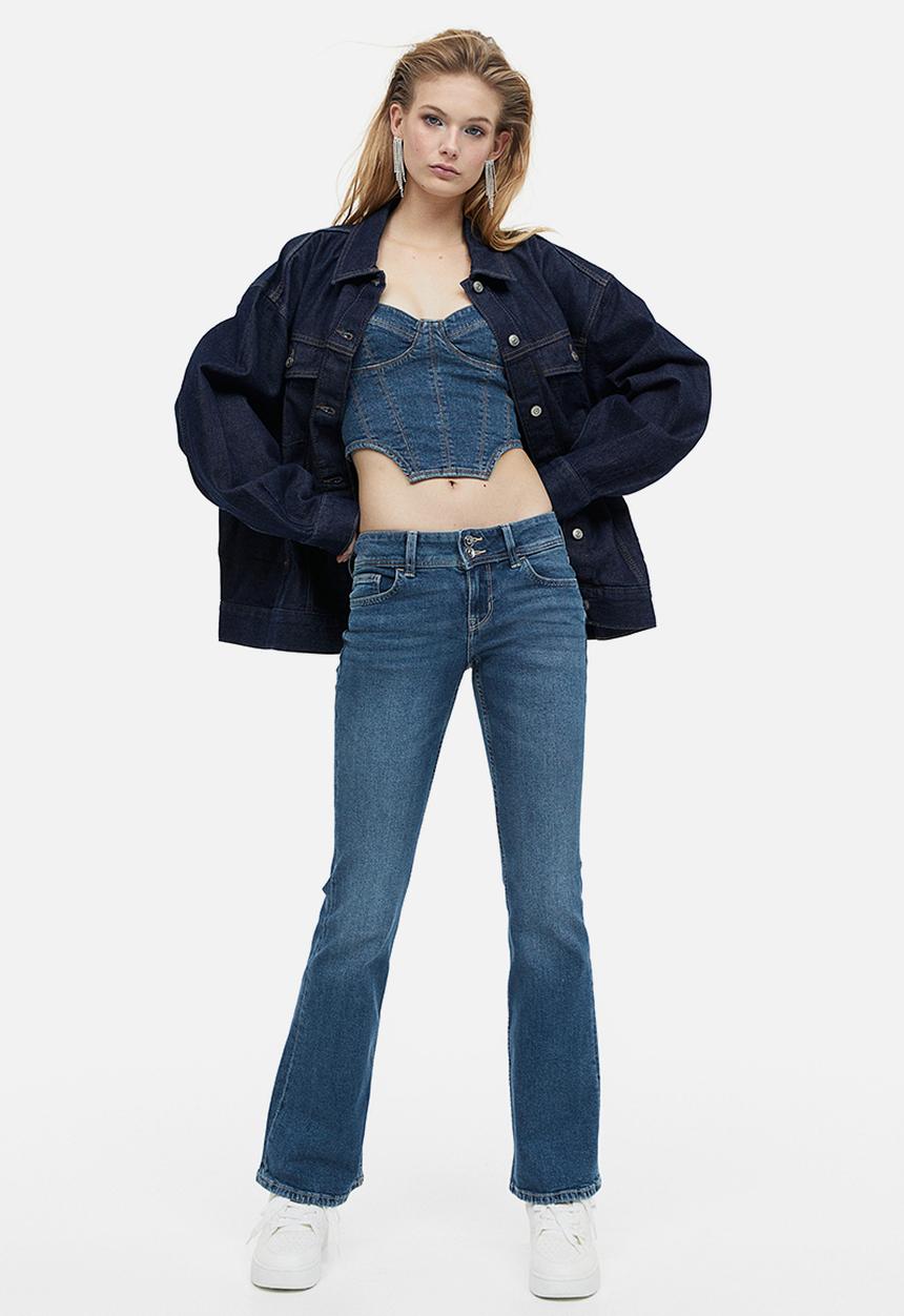 H&M - Flared low jeans - denim blue