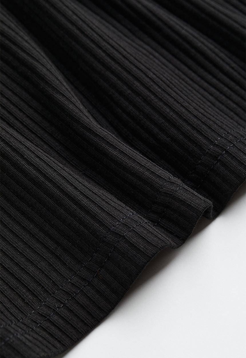 H&M - Mama ribbed bodycon dress - black
