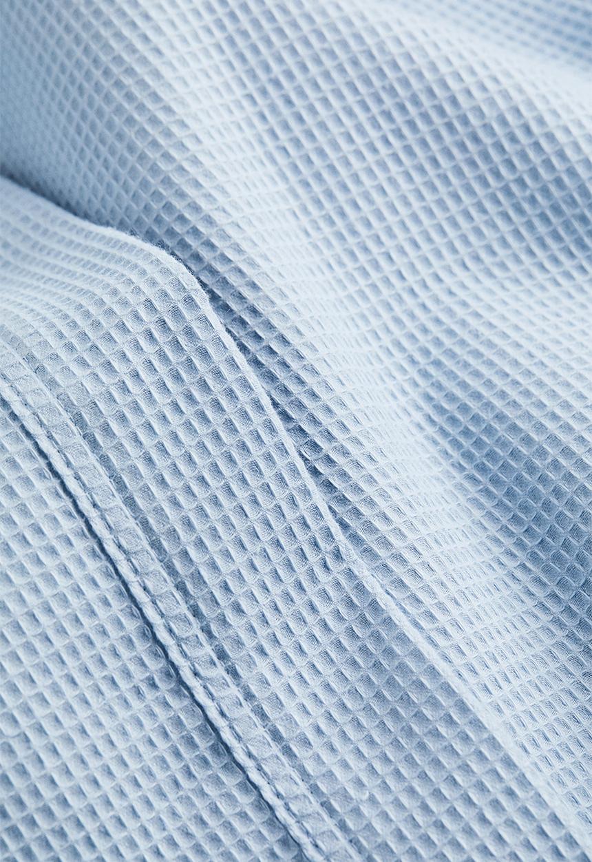 H&M - Waffled dressing gown - light blue