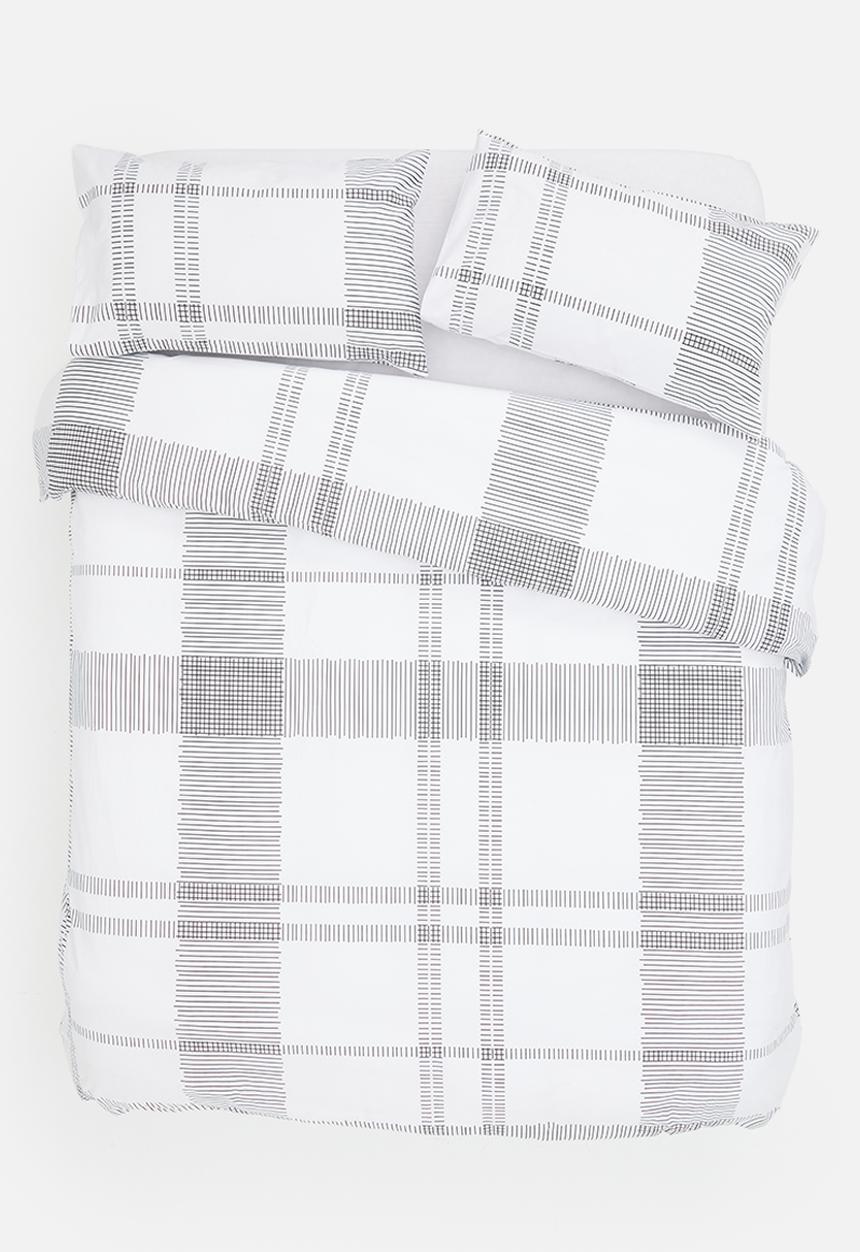 Sixth Floor - Ezra cotton printed duvet cover set - black