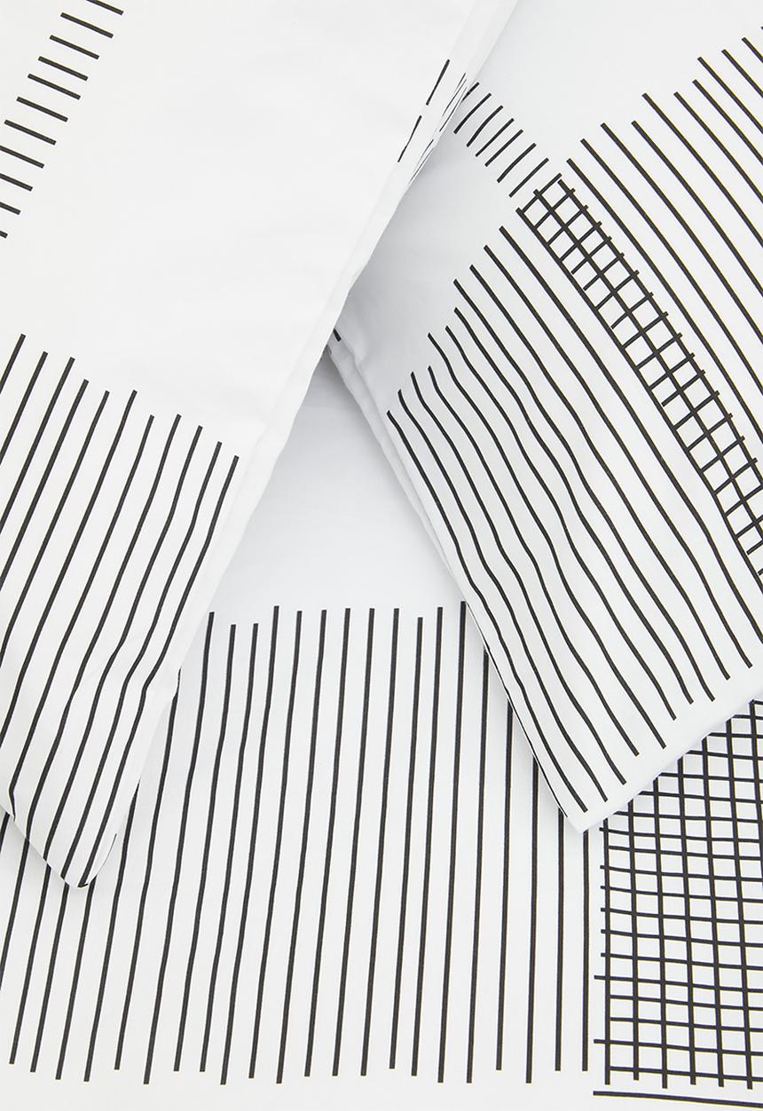 Sixth Floor - Ezra cotton printed duvet cover set - black