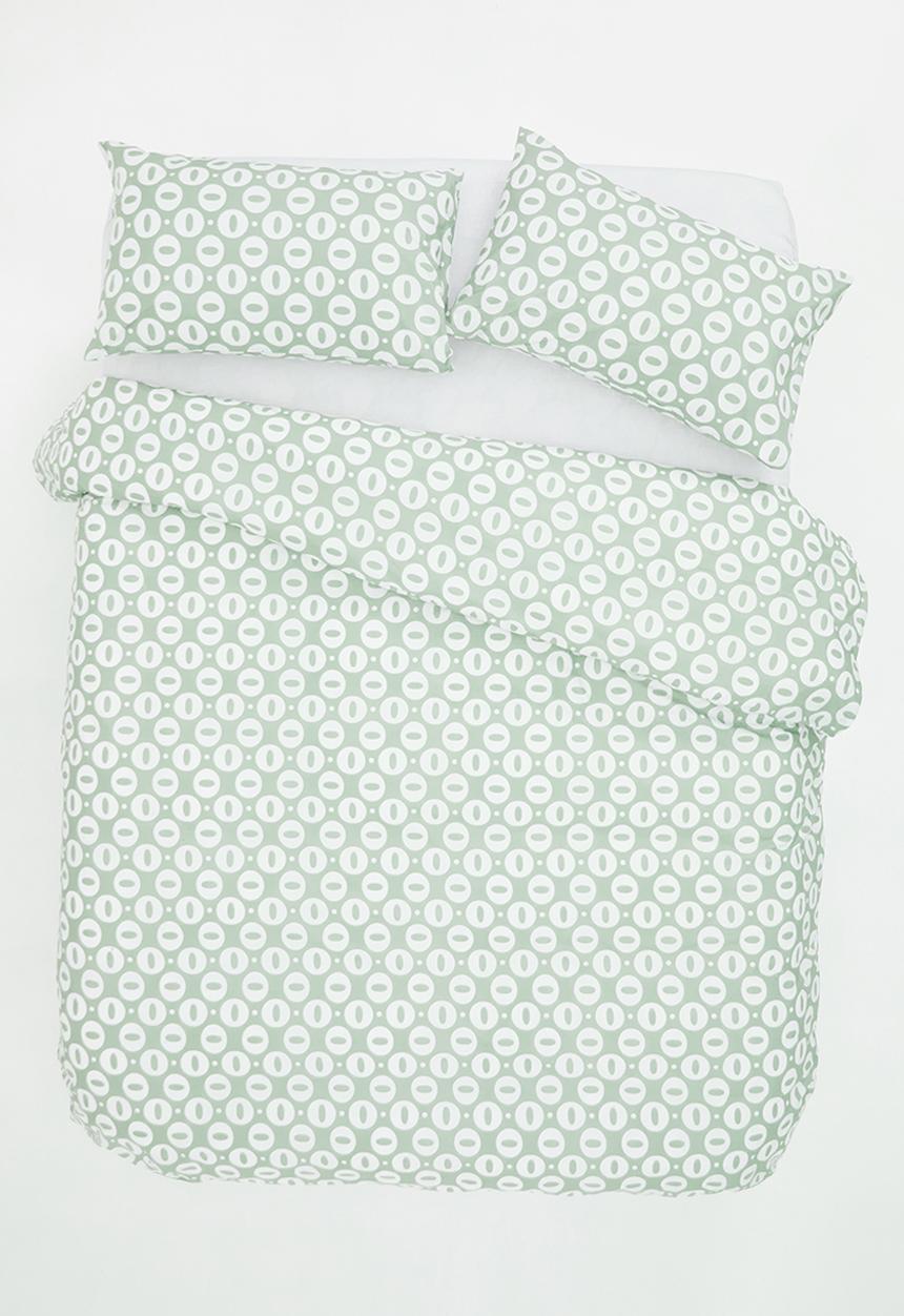 Sixth Floor - Amare cotton printed duvet cover set - green