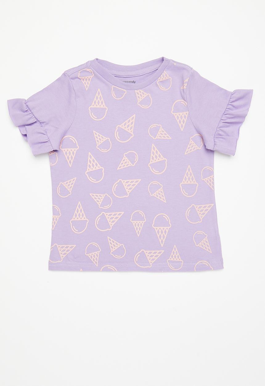 Pop Candy - Girls 2 pack printed tees - lilac & pink