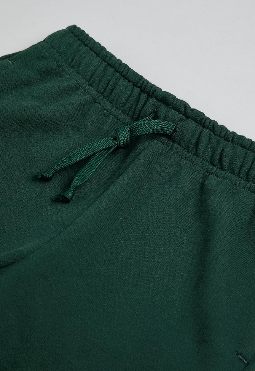 Pop Candy - Boys hoodie & sweatshort set - green & ecru