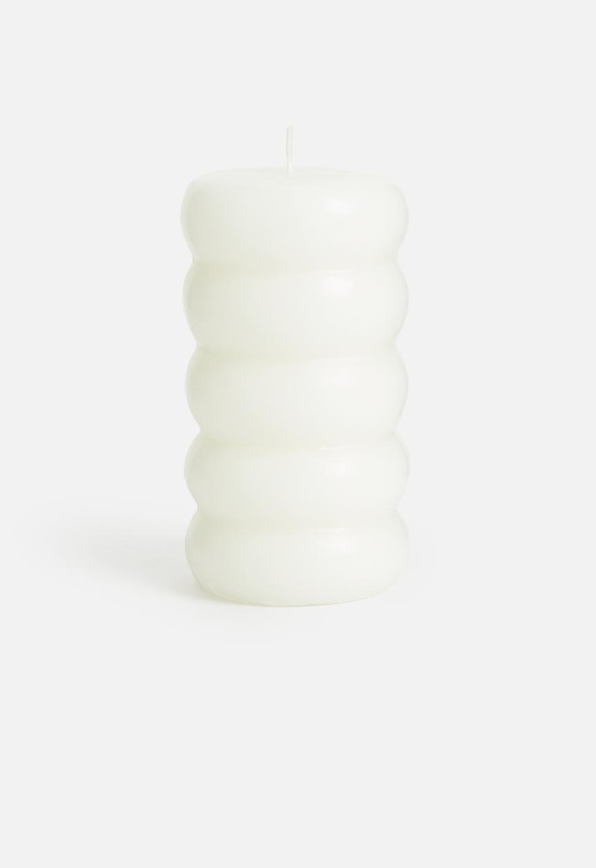 H&S - Beading candle - off white