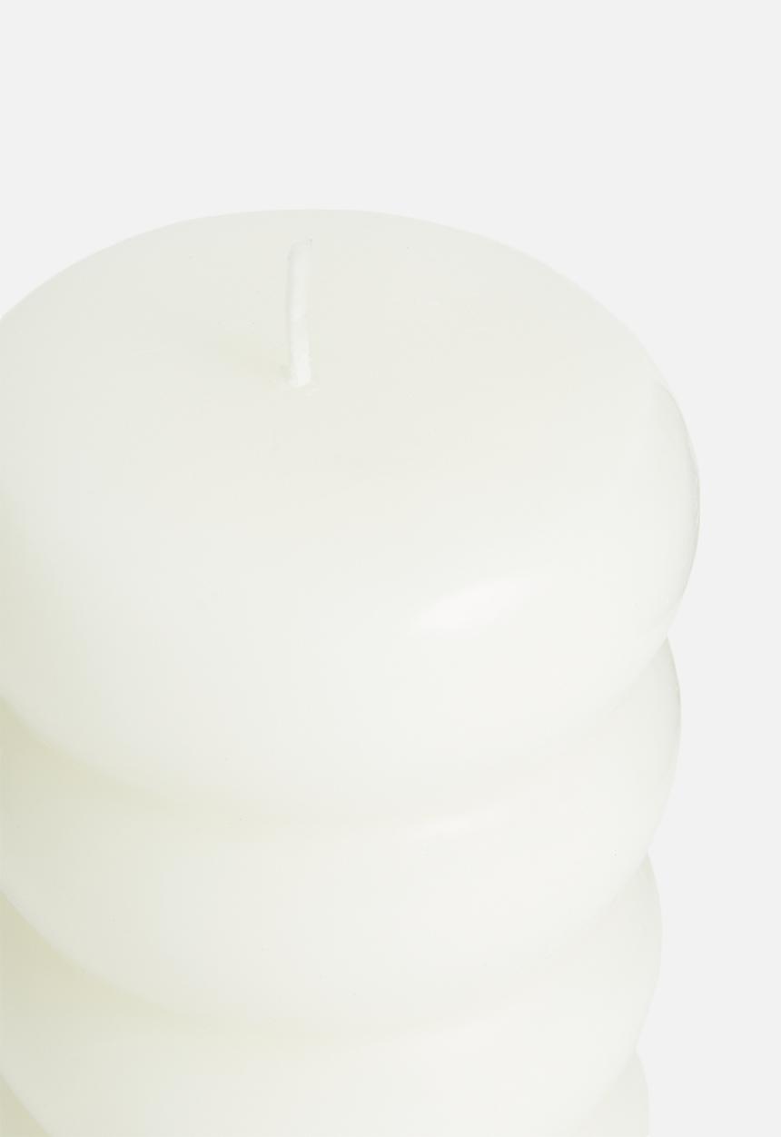 H&S - Beading candle - off white