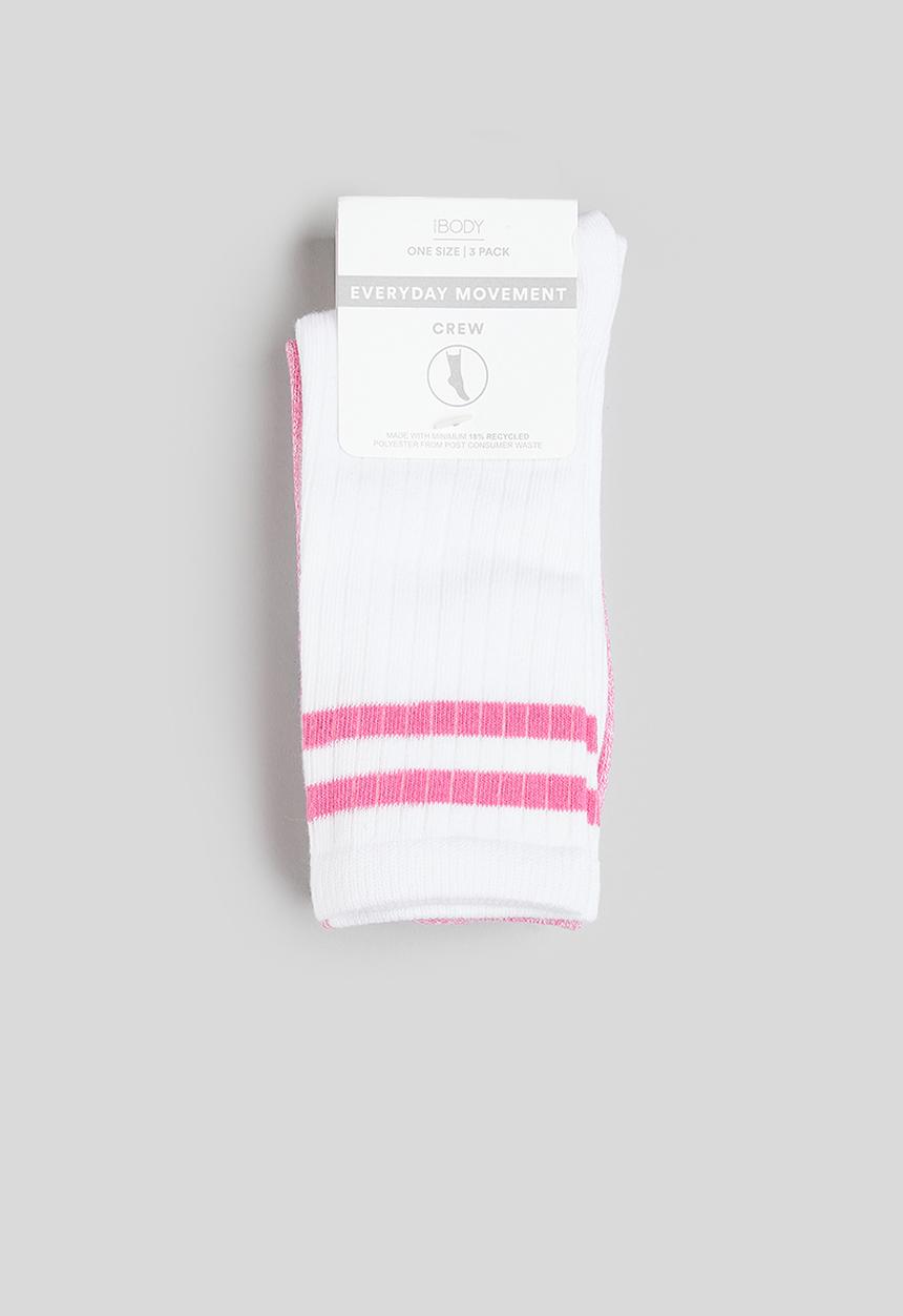 Cotton On - Body 3 pack crew sock - candy pink/ blushing bride