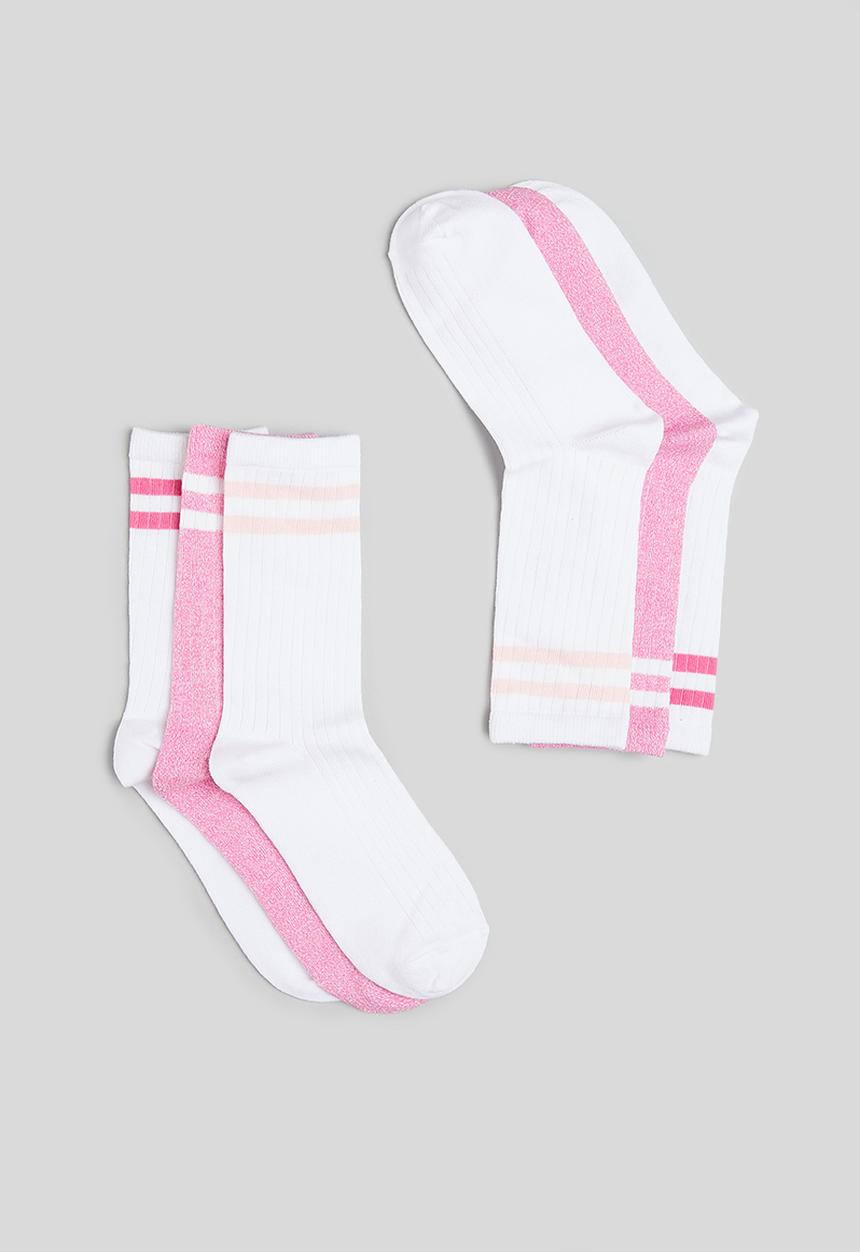 Cotton On - Body 3 pack crew sock - candy pink/ blushing bride