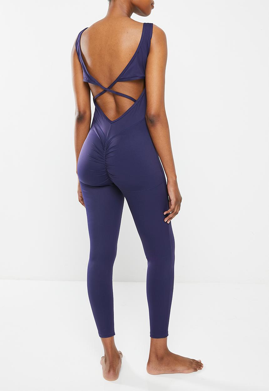 Easy Curves Shapewear - Catsuit with mesh inserts - navy