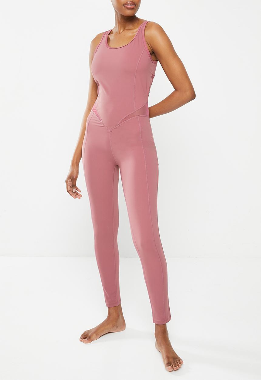 Easy Curves Shapewear - Catsuit with mesh inserts - dusty rose