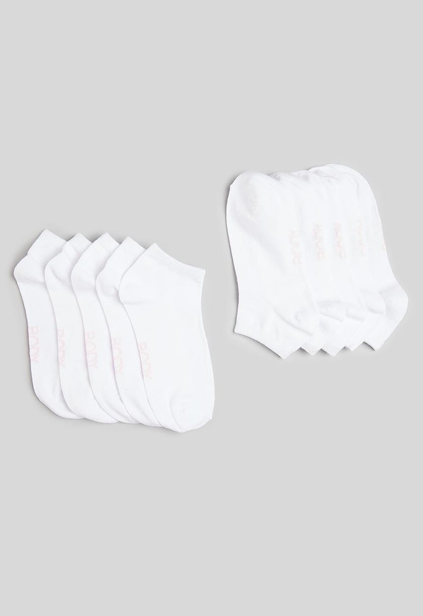 Cotton On - Body 5 pack ankle cut sock - white