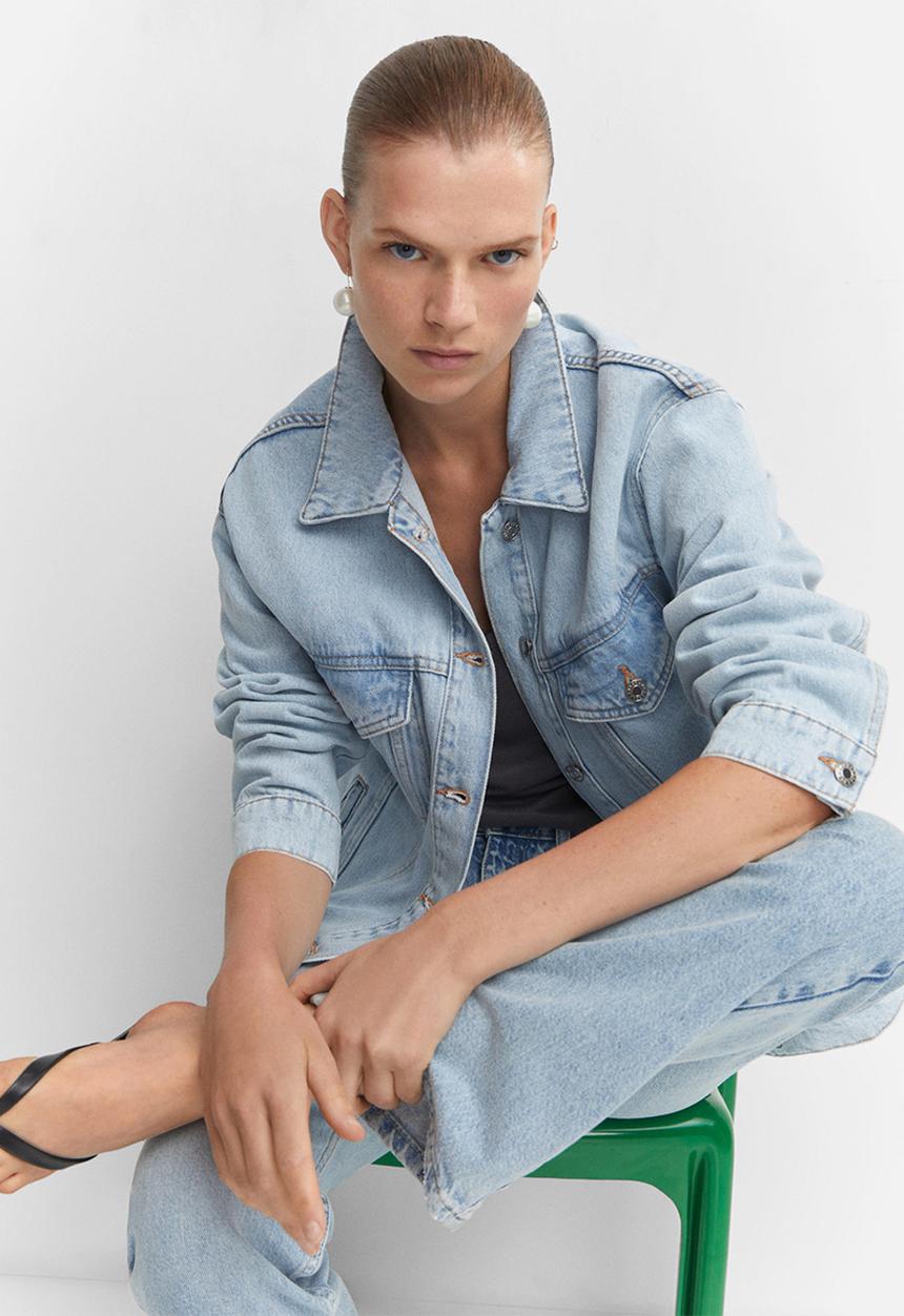 MANGO - Jacket alaia - open blue